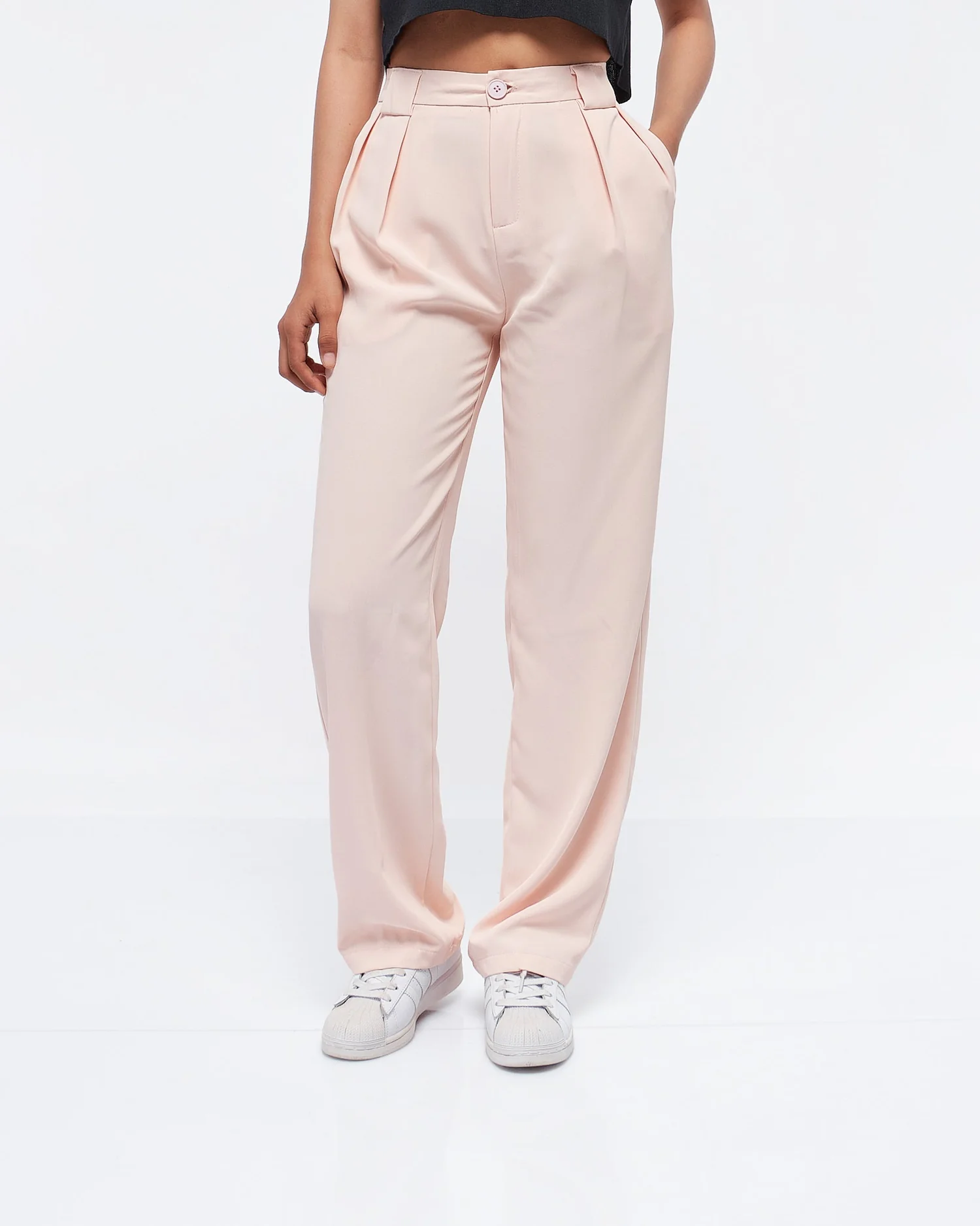 High Waist Front Button