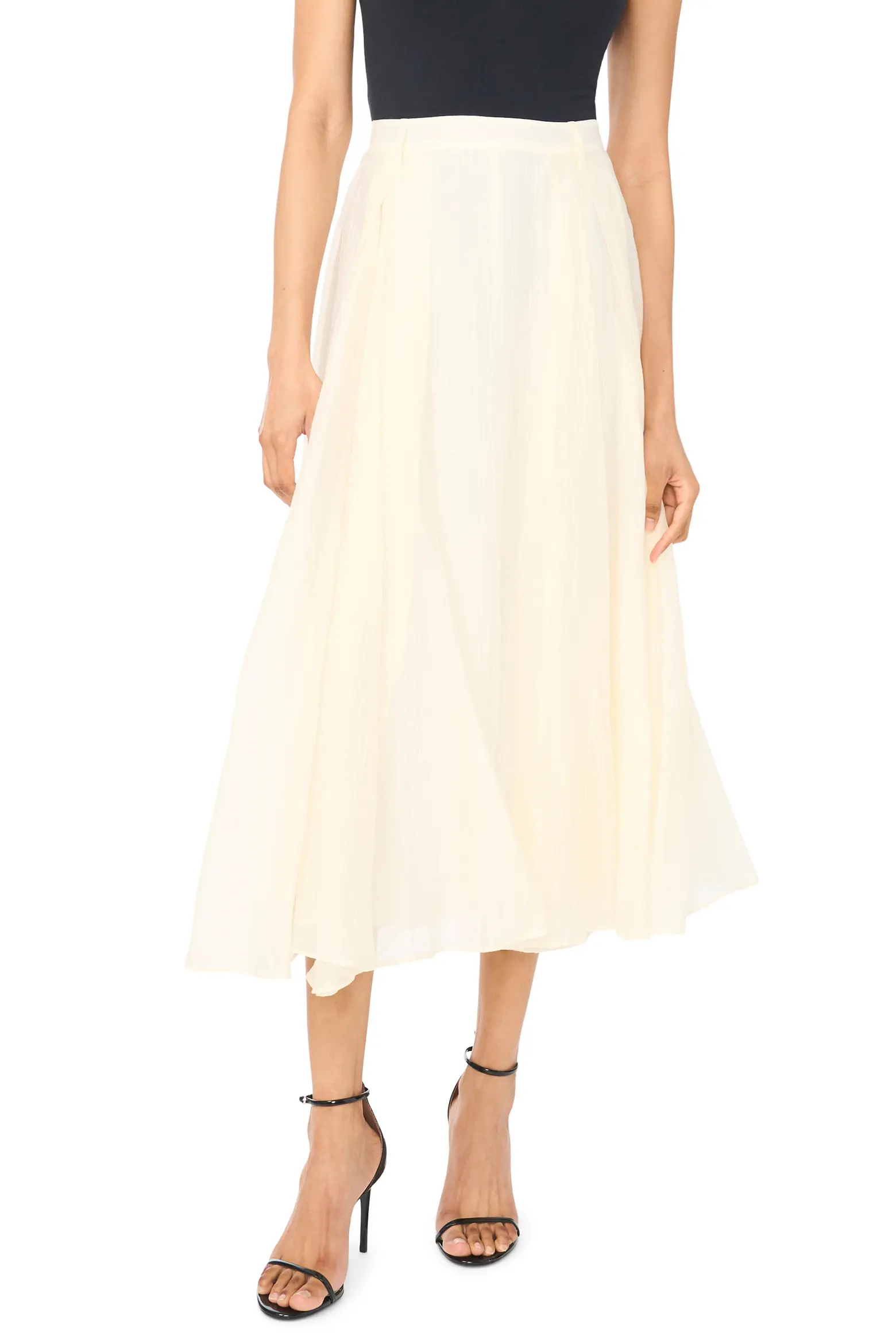 Godet Midi Skirt